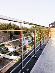 Перила на террасу, ограждение для террас из стекла 69