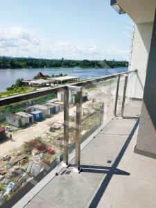 Перила на террасу, ограждение для террас из стекла 62