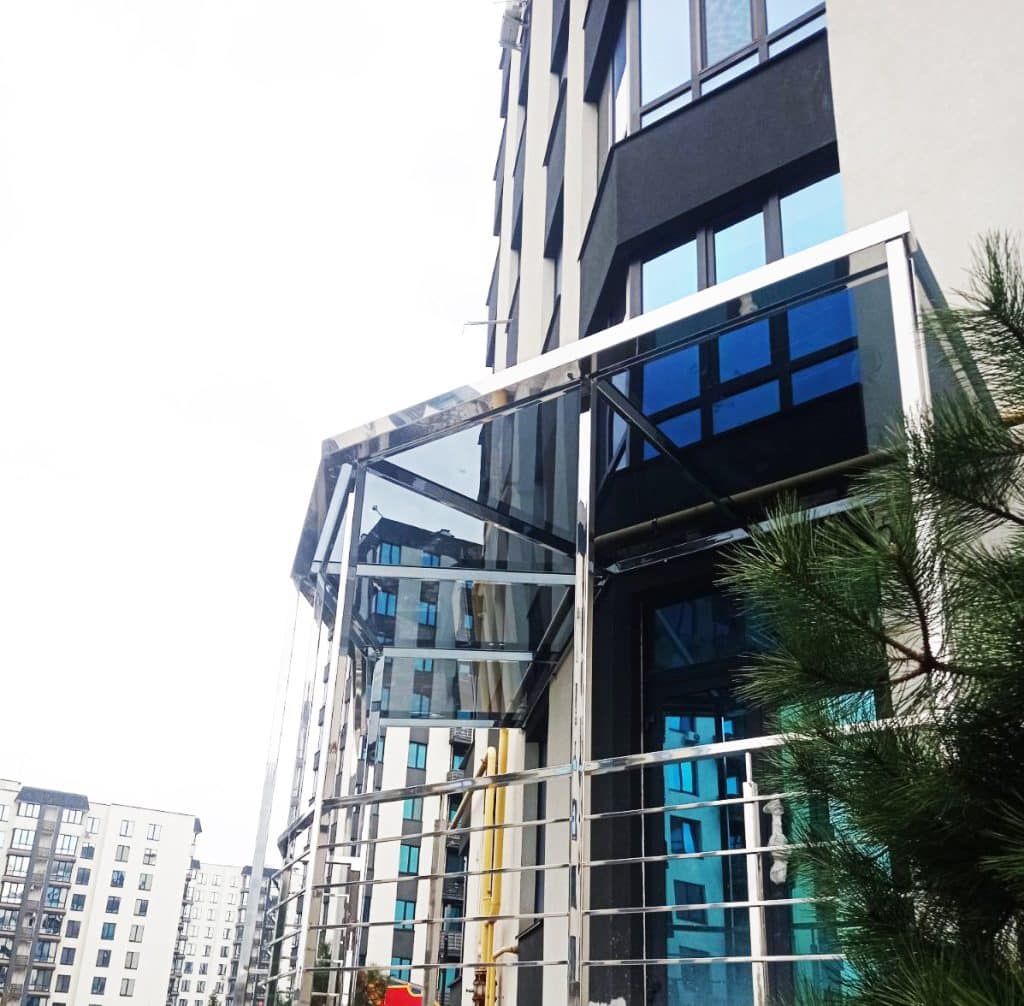 стеклянные козырьки и навесы, фото 11