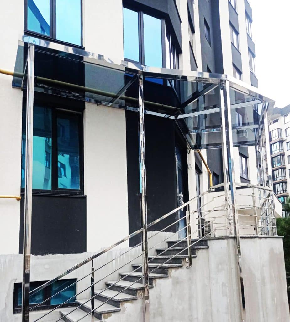 стеклянные козырьки и навесы, фото 10