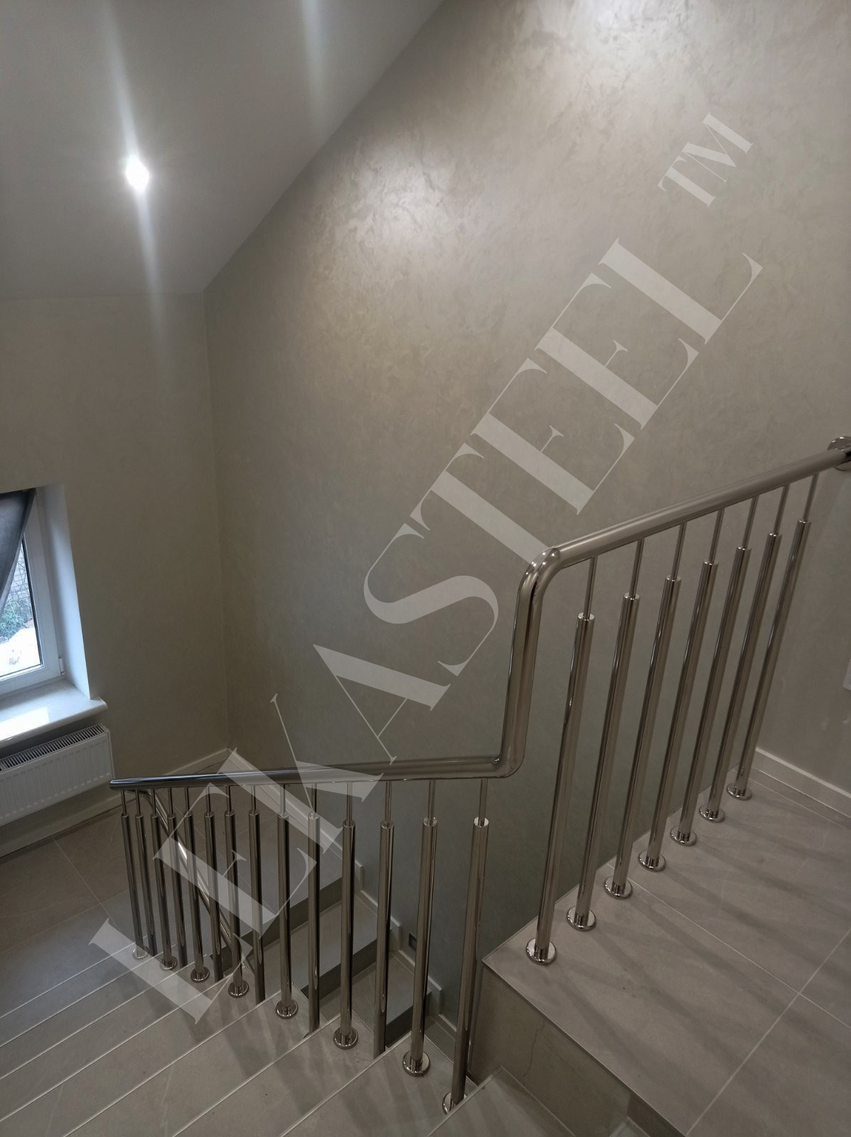 дизайнерские перила из нержавейки на лестницу, цена от производителя